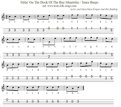 Contains printable guitar tab plus an interactive, downloadable digital guitar tab file. Sittin On The Dock Of The Bay Mandolin Banjo Tab Tenor Banjo Tabs