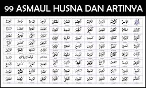 Asmaul husna vector lambang negara brosur agama. Gambar Asmaul Husna Hd