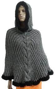 Juni 2020 von selda bekar. Poncho Stricken Mit Kapuze Dran Fellgarn