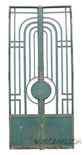French Art Deco Modernist Iron Entry Doors Gates Pair Art Deco Door Art Deco Doors Art Deco Architecture