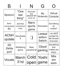 Here is every new announcement from the february 2021 nintendo direct, including the legend of zelda: Nintendo Direct Feb 2021 Bingo Card