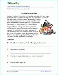 The 2nd grade reading comprehension activities below are coordinated with the 2nd grade spelling words curriculum on a week to week basis so both can be used together as part of a comprehensive program or each part can be used separately. Going To The Movies Grade 2 Children S Story K5 Learning Reading Comprehension Worksheets Comprehension Worksheets Reading Comprehension
