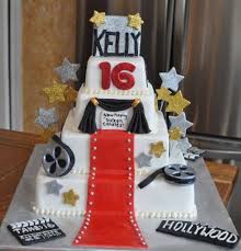 Shop for hollywood party decorations, movie star costumes, popcorn servers, and other supplies. My Daughter S Hollywood Themed Sweet 16 Cake Hollywood Sweet 16 Sweet 16 Party Themes Sweet 16 Themes