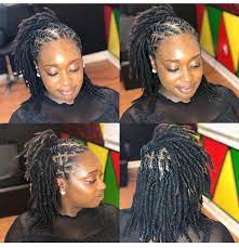 Half Up Down Loc Style Locs Hairstyles Hair Styles Short Locs Hairstyles