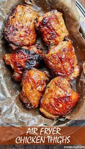 Air Fryer Chicken Thighs Maple Lime Vanesa Kitchen Air Fryer Recipes Healthy Air Fryer Dinner Recipes Air Fryer Recipes