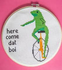 5 Internet Inspired Cross Stitch Patterns To Meme Your Home Cross Stitch Patterns Cross Stitch Designs Animal Cross Stitch Patterns