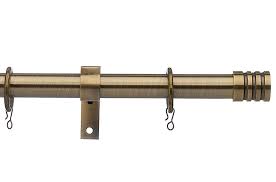 Curtain poles, tracks & accessories type: Universal 28mm Barrel Antique Brass Metal Curtain Pole
