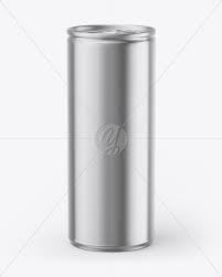 Glossy Metallic Drink Can Mockup In Can Mockups On Yellow Images Object Mockups