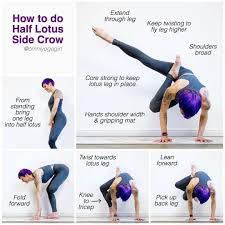 Laura Large Yoga On Instagram How To Do Half Lotus Side Crow Please Make Sure You Warm Up With Some Wrist Easy Yoga Workouts Hip Opening Yoga Yoga Tutorial