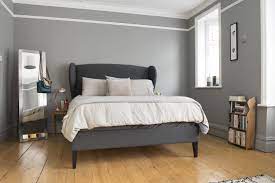 The Walls Of The Master Bedroom Are Painted In Manor House Gray By Farrow Ball A King Sized Bed Bedroom Interior Farrow And Ball Bedroom Living Room Designs