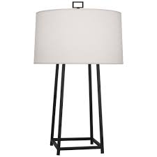 Artisitic lighting table lamp, black, antique white. Robert Abbey 1245 Cooper Contemporary Wrought Iron Lighting Table Lamp Rab 1245