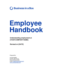 This handbook shall be titled as employee handbook (hereinafter referred as the handbook). Employee Handbook Download Templates Business In A Box