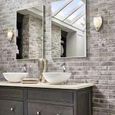 40 The End Of Brick Wall Bathroom Pecansthomedecor Tile Accent Wall Bathroom Brick Bathroom Bathroom Accent Wall