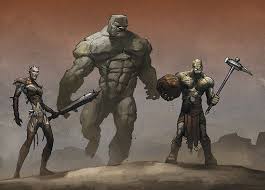 Giants The Stone Giant Table Titans Fantasy Creatures Fire Giants Titans