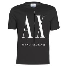 Armani Exchange Hulo Black Fast Delivery Spartoo Europe Material Short Sleeved T Shirts Men 49 00