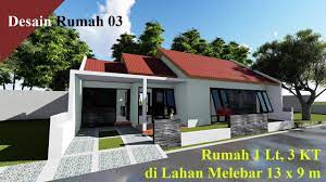 Selain itu, teras rumah juga bisa dimanfaatkan dengan baik, misalnya sebagai tempat untuk bersantai dan tempat menerima tamu. Desain Rumah 03 Rumah 1 Lantai 3 Kt Di Lahan Melebar 13 X 9 M Youtube