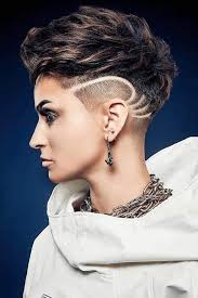 Still presenting male but dressing more androgynously. Hair Tattoo Fade Haircut Styles Androgynous Haircut Fade Haircut