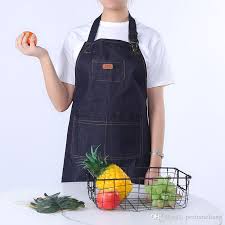 ⭐ ¡al mejor precio online! Compre Denim Delantales Delantal De Cocina Unisex Mujer Hombre Cocina Restaurante Barista Delantal De Trabajo Jean Tablier Delantal Za6492 A 4 47 Del Perfumeliang Dhgate Com