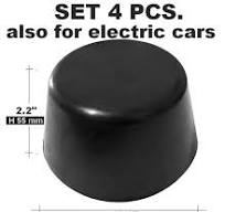 4 pcs. 2.2" Tall ROUND Rubber Blocks for Auto Lift - SUITABLE FOR ELECTRIC CARS