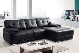 Rated 5 out of 5 stars. Modern Small Black Leather Sectional Sofa Couch Chaise Tuft Back Seat Modern Sofa Sectional Leather Sectional Sofas Contemporary Sectional Sofa