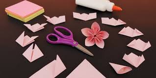 Cara membuat pembatas buku tempel. Cara Membuat Bunga Dari Kertas Origami Ditempel Di Buku Gambar