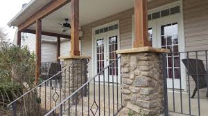The posts are elevated 1 above the concrete. Cedar Wrapped Columns Ideas Photos Houzz