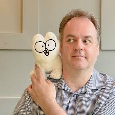 Who is this?! 😺👀Simon and the plushie say hi! Pre-order the plushie here:  https://simonscatmerch.com/en-gbp/products/simons-cat-cuddly-plushie