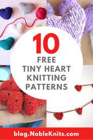 Using video and photo tutorials, learn how to knit step by step through repetition. How To Knit A Tiny Heart 10 Free Patterns Blog Nobleknits