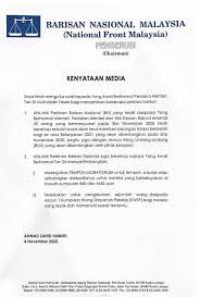 Rajah 10 menunjukkan surat berkenaan. Mp Bn Sokong Belanjawan 2021 Mohon Pertimbang 2 Cadangan Umno Putrajaya