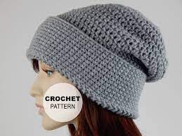 Crochet Pattern Pdf The Stormy Slouch Beanie Folded Cuff Slouchy Hat Winter Hats Crochet H Crochet Hat Pattern Slouchy Hat Crochet Pattern Crochet Patterns