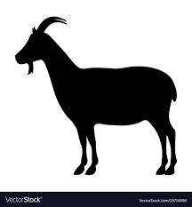 Black And White Goat Vector A Black Silhouette Goat Vector Image On Vectorstock Black Silhouette Goat Logo Goats