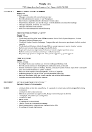 office support resume samples velvet jobs