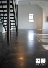 Black Stained Concrete Floor Modern Other Metro By Madstone Llc Stained Concrete Concrete Floors Concrete Stained Floors