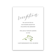 Check spelling or type a new query. Calligraphy Wedding Reception Details Card Eucalyptus