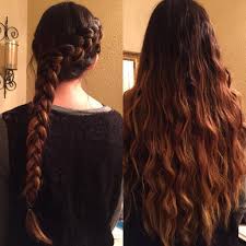 Side Braid And After I Took It Out Easiest Curls Ever Hairstyles Ombre Wedding Hairstyles For Long Hair Vintage Hairstyles Tutorial Caring For Colored Hair