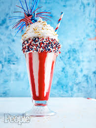 4th Of July Black Tap S Red White And Blue Milkshake Recipe Milkshake Recipes Milkshake Frozen Drink Recipes