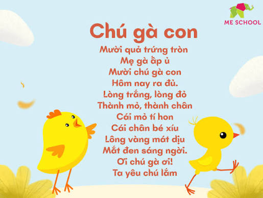 20 bài thơ hay cho bé 2 tuổi giúp bé phát triển ngôn ngữ, tư duy – ME School