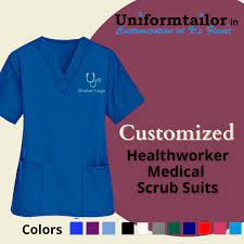 Customized Healthcare Medical Scrub Suits With Your Logos And Names Custom Medical Scrubs Medical Scrubs Suits