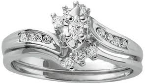 Fingerhut bridal sets / fingerhut wedding rings | wedding ideas : Fingerhut 10k White Gold 1 4 Ct Tw Marquise Diamond Bypass Bridal Set