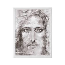 Quadro a face de jesus simon dewey tela canvas 45x60cm