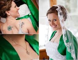 White nosegay rose spider bridal bouquet. Gorgeous St Patrick S Day Wedding Inspiration Bridalguide