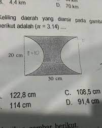 Jadi, keliling daerah yang diarsir adalah. Keliling Daerah Yang Diarsir Pada Gambar Berikut Adalah Phi 3 14 Brainly Co Id