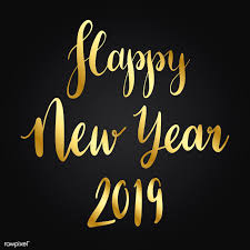 Happy New Year 2019 Typography Style Vector Free Image By Rawpixel Com Aum