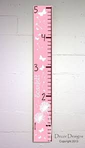 Customizable Girls Dandelion And Butterflies Growth Chart