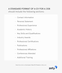 The decimal outline is similar in format to the alphanumeric outline. Curriculum Vitae Cv Format 20 Examples Tips