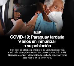 Vacunas contra coronavirus llegan hoy al paraguay, confirma mario abdo. La Nacion Covid 19 Paraguay Tardaria 9 Anos En Inmunizar A Su Poblacion