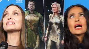 Salma hayek revealed that she was overcome with emotion when filming wrapped on marvel's eternals.originally scheduled for a 2020 release, the phase 4 film is slated to premiere in theatres this. How Angelina Jolie Salma Hayek Other Eternals Cast Members Reacted To Wearing Their Costumes Youtube