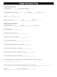 Free Bug Report Form Report Templates Report Template Templates Questionnaire Template