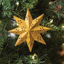From baby's first christmas ornament to the disney ornaments you bought on your vacation, it's a time to reminisce and tell the stories all over again. 8 Point Star Ornament Box Of 3 Farmhouse Christmas Decor