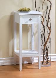 Willow White Finish Side End Slim Table Accent Decor New 10015981 White Side Tables End Tables With Storage White Accent Table